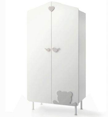Шкаф Baby Expert Casetta — белый/серый