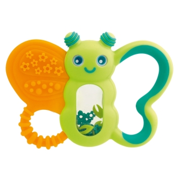 Прорезыватель Chicco Funny Relax с погремушкой, 6+ — Бабочка