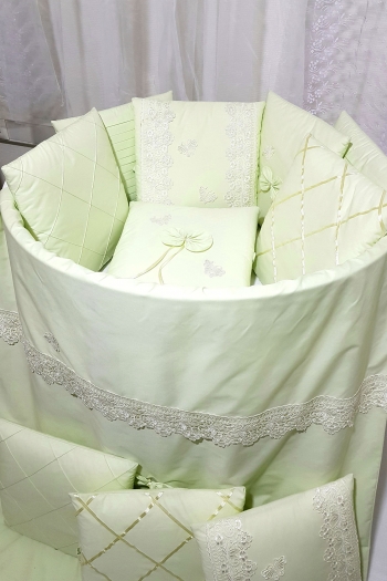 Комплект постельного белья Eco Line Бабочка (18 предметов) — Салат