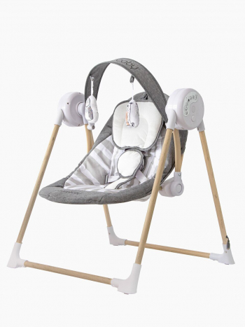 Электрокачели Amarobaby Wooden Swing — Серый