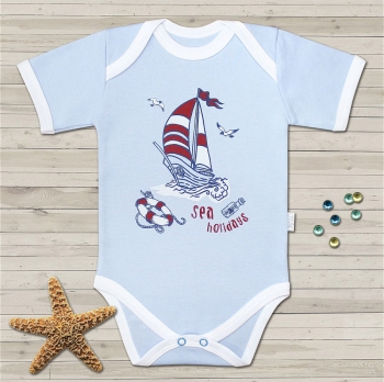 Комбинезон\Боди кор. рукав Веселый малыш 