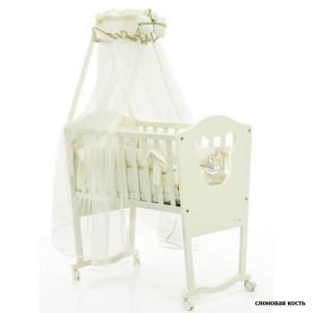 Колыбель Bambolina Bear — слоновая кость