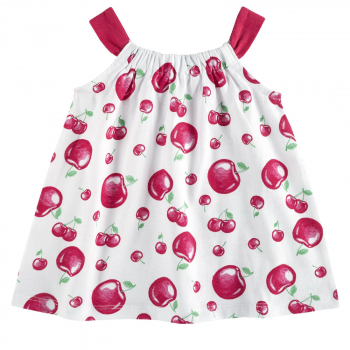 Платье Chicco, принт вишенки (бело-розовый)