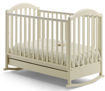 Детская кроватка-качалка Baby Italia Euro — Слоновая кость (Avorio laccato)