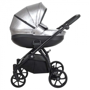 Коляска 3 в 1 Tutis Nanni Кожа (2023) — Кожа Black Marbel