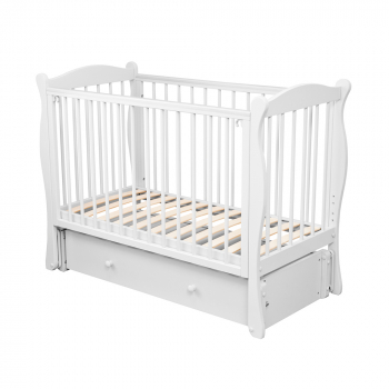 Детская кроватка Красная звезда (Можга) Уралочка С 772 (маятник) — Белый