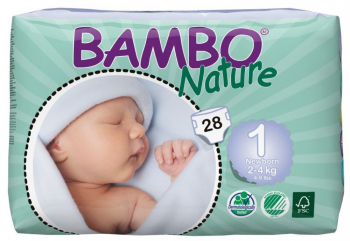 Подгузники Bambo Nature Newborn 2-4 кг (28 шт)