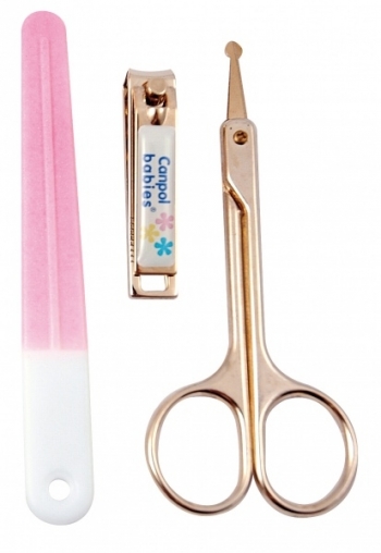 Маникюрный набор Canpol ножницы, щипчики, пилочка арт. 9/809, 0+ мес. — розовый