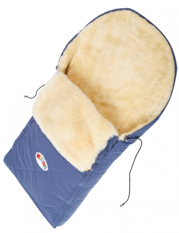 Детский конверт из медицинской овчинки «Кроха» Double — Dark Blue XI