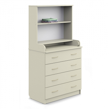 Пеленальный комод Атон КР 80 К/4 ЛДСП, с полкой — Слоновая кость