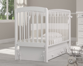 Детская кроватка Gandilyan (Гандылян) Чу-ча (маятник) — Белый