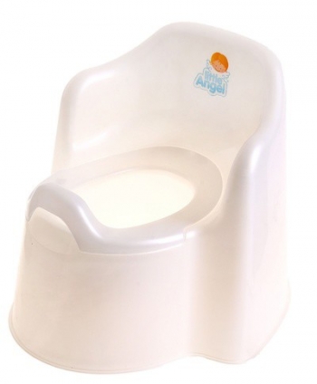 Горшок детский Little Angel "Littie king" — белый перламутр