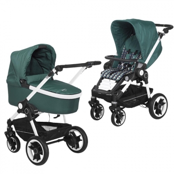 Коляска 2 в 1 Teutonia BeYou V4 Elite (шасси Pearl) — 6130-6130-6180 Jade-Hive
