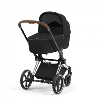 Коляска для новорожденных Cybex Priam IV (шасси Chrome Brown) — Deep Black