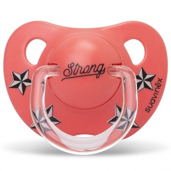 Пустышка Suavinex c анатомической силик.соской от 6 до 18мес "AS YOU" — розовый