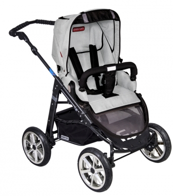 Прогулочная  коляска Patron Fenix 4XC-B (черная рама)  — spirit silver grey 657