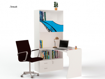 Стол-стеллаж ABC-KING La-Man — левый (голубой)