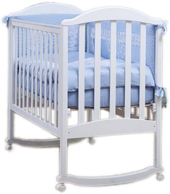 Детская кроватка Кубаньлесстрой Люкс АБ 17.0 — Белый Жемчуг