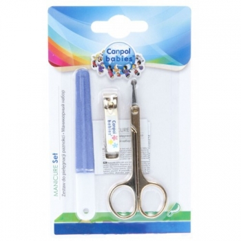 Маникюрный набор Canpol ножницы, щипчики, пилочка арт. 9/809, 0+ мес. — фиолетовый