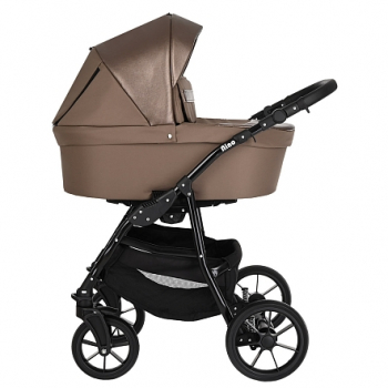 Коляска 2 в 1 PITUSO Nino — Cappuccino +Кожа Metalic Mocca
