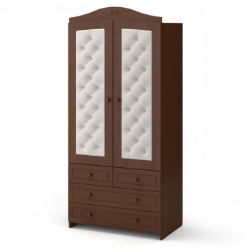 Шкаф Gandylyan двухдверный "Тиффани" — Орех (стразы)