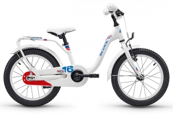 Велосипед SCOOL niXe 16 steel — Белый