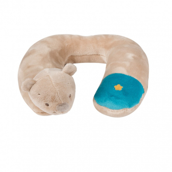 Подушка-подголовник Nattou Neck pillow Mia Basile — Мишка