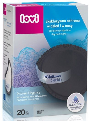 Вкладыши для бюстгальтера Lovi Discreet Elegance арт. 19/610, 20 шт. — чёрные