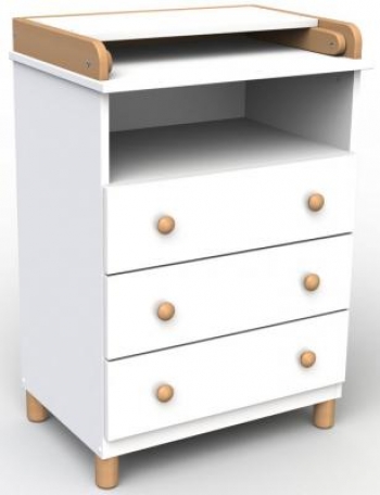 Детский пеленальный комод Fiorellino Inna — White/Natur