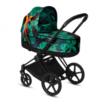 Коляска для новорожденных Cybex Priam III Birds of Paradise — Matt Black