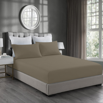 Трикотажная простыня на резинке 160х200х20 — Какао