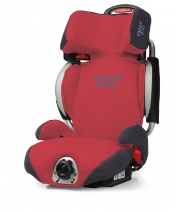 Автокресло CASUALPLAY PROTECTOR FIX — RED FLAME (бамбук), с Isofix, группа 2-3 (15-36 кг)