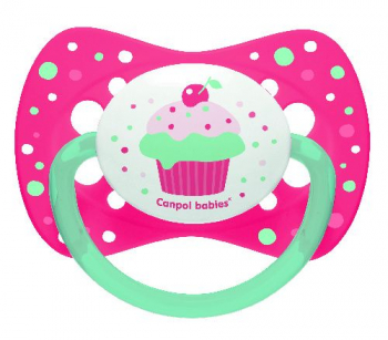 Пустышка Canpol Cupcake симметричная, силик., арт. 23/284, 18+ мес. — розовый