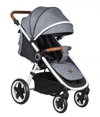 Прогулочная коляска Coletto JOGGY — grafit, белая рама
