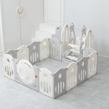 Манеж UNIX Kids SUPREME Space 200x240 — Grey с качелями