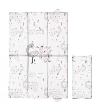 Пеленальный матрац Ceba Baby для путешествий 40х60 — Lolly Polly Peacock