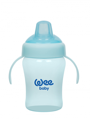 Поильник-Непроливайка WeeBaby с крышкой и ручками , 240 мл — Синий