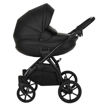 Коляска 3 в 1 Tutis Nanni Кожа (2022) — Кожа Черный