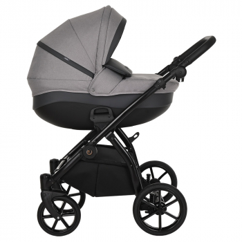 Коляска 3 в 1 Tutis Nanni (2022) — Серый+Кожа Тем.Серый