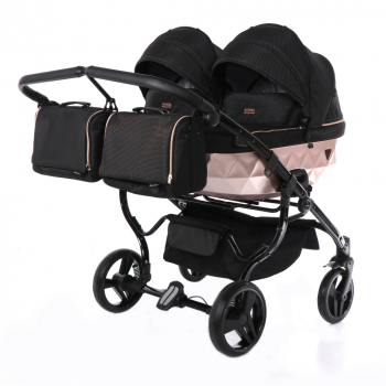 Коляска для двойни 2 в 1 Junama Diamond Mirror Satin Duo — JDMS-02