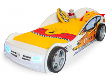 Кровать машина ABC-KING CHAMPION 190*90 — Белая