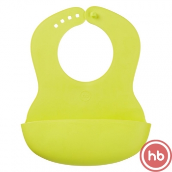 Нагрудник пластиковый детский Happy Baby — lime