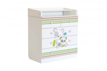 Пеленальный комод Polini Simple 1780 — Панды