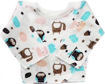 Распашонка с закрытыми ручками Веселый Малыш 