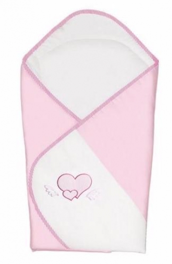 Одеяло-конверт Ceba Baby — Hearts White/Pink