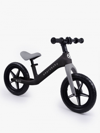 Двухколесный беговел Amarobaby Riot — Черный/Серый