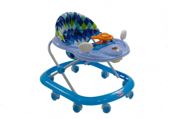 Ходунки Farfello арт.5020 — синий, принт ромбы