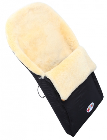 Детский конверт из медицинской овчинки «Кроха» Double — Black XI