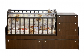 Кровать-трансформер Daka Baby Укачай-ка 05 — орех