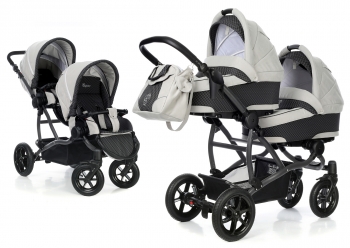 Коляска для двойни 3 в 1 Esspero Duetto (шасси Graphite) — Light Chek